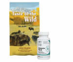 TASTE OF THE WILD High Prairie 12,2kg + LAB-V Immuno Hard - immuunsuse tugevdamine koertele ja kassidele 45 kapslit