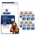 HILL'S PD Prescription Diet Canine z/d Toiduainete &uuml;litundlikkus 3 kg + HILL'S PD Prescription Diet Canine z/d Toiduainete &uuml;litundlikkus Original 12x370 g