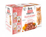 BRIT CARE kassifilee kastmesegu 12x85g BRIT CARE Cat Fillet in Gravy mix 12x85g