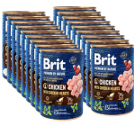 Brit Premium by Nature Kana ja kanas&uuml;damikud 18x400g