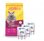 JOSERA JosiCat Classic Sterilised 18 kg + ENZO VET Steriliseeritud kasside dieettoit kalkunigeeliga 3x100 g