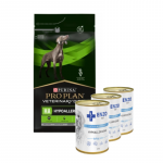 PURINA Veterinary PVD HA h&uuml;poallergeeniline koeratoit 3 kg + ENZO VET h&uuml;poallergeeniline kalkuniga koeratoit 3x400 g