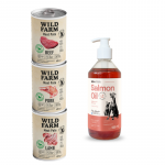 Wild Farm Pate Beef 3x400g gluteenivaba koeratoit + LAB V l&otilde;he&otilde;li koertele ja kassidele 500ml