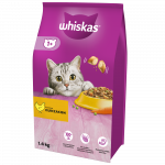 WHISKAS Adult 1,4 kg - kuiv t&auml;istoit t&auml;iskasvanud kassidele, maitsva kanaga