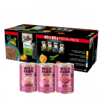 SHEBA Nature's Collection Flavour Selection 40x85 g &ndash; T&auml;isv&auml;&auml;rtuslik m&auml;rgtoit t&auml;iskasvanud kassidele, kastmega + WILD FARM P&acirc;t&eacute; 3x400g