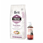 Brit Fresh kana ja kartuli kutsikate tervislikuks kasvuks 12 kg + LAB V l&otilde;he&otilde;li koertele ja kassidele 1000 ml