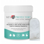 VET PROTECTOR&reg; SUU&Otilde;&Otilde;NE &ndash; WIPES suuh&uuml;gieeni s&otilde;rmekatted koertele, kassidele ja muudele lemmikloomadele, 50 t&uuml;kki