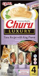 Inaba Cat Churu Luxury 4x14 g (56 g) kreemjas kassitoit tuunikala ja krevettidega