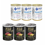 Wild Farm Monoprotein Wild Boar 3x400g h&uuml;poallergeeniline koeratoit +ENZO VET H&uuml;poallergeeniline toit j&auml;nesega koertele 3x400g