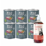 WILD FARM Superfood Duck (Pardiga, kinoa, porgandite ja maitsetaimedega) 6x800 g teraviljavaba koeratoit + LAB V L&otilde;he&otilde;li koertele ja kassidele 1000 ml