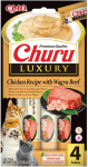 Inaba Churu Luxury kassitoit: kana ja veiseliha, 4 tk x 14 g