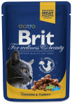 BRIT Cat kana ja kalkuniga 100g