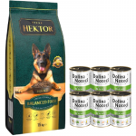 HEKTOR BALANCED T&auml;iskasvanud 15 kg + Dolina Noteci PREMIUM ulukilihaga 6x400 g