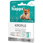 HAPPS Herbal &ndash; kirbu- ja puugit&otilde;rje tilgad v&auml;ikestele koertele (5&ndash;10 kg)