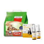 JRS Cats Best Eko Plus &ndash; puidust liivakast 5 l / 2,1 kg + Lab-V ADE Complex &ndash; A-, D- ja E-vitamiinikompleks koertele ja kassidele