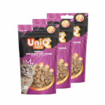 UNIQ PETS kasside maiuspalad - karvapallide pehmed s&uuml;damed kanaga 50g