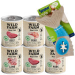WILD FARM segatud maitsega pasteet 6x400g Gluteenivaba koeratoit