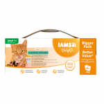 IAMS- Delights kotitoit t&auml;iskasvanud kassidele liha- ja kalatoiduga kastmes 40x85g