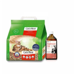 JRS Cats Best Eko Plus - puidust liivakast 5 l / 2,1 kg + LAB V l&otilde;he&otilde;li koertele ja kassidele 500 ml