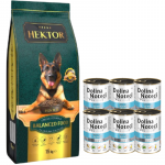 HEKTOR BALANCED T&auml;iskasvanud 15 kg + Dolina Noteci PREMIUM lambaga 6x400 g