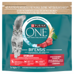PURINA ONE Bifensis Sterilcat t&auml;iskasvanud kassidele m&otilde;eldud toit, milles on rohkesti veiseliha, 1,4 kg