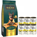 HEKTOR BALANCED T&auml;iskasvanud 15 kg + Dolina Noteci PREMIUM kana 6x400 g