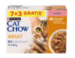 PURINA Cat Chow Adult kassitoit l&otilde;he ja roheliste ubadega želees 10x85g (7+3 TASUTA)