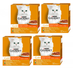 Purina Gourmet Gold t&uuml;kid kastmes (part, forell, k&uuml;&uuml;lik, vasikas) 32x85g