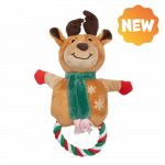 UNIQ PETS PLUS TOY FOR DOGS SQUEAKIES p&otilde;hjap&otilde;dra r&otilde;ngakujuline hammasl&uuml;li koos vinguga 25x35cm