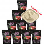 Tasty Dogs Life veiseliha-želee s&ouml;&ouml;t 10x500g + tasuta koera lakkumismatt