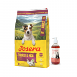 JOSERA Mini kana ja riis 3 kg + LAB V l&otilde;he&otilde;li koertele ja kassidele 500 ml