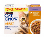 PURINA Cat Chow Adult kassitoit lambaliha ja roheliste ubadega želatiinis 10x85g (7+3 TASUTA)