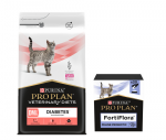 PURINA Veterinary PVD DM diabeedi ravim kassidele 5 kg + PURINA PVD FortiFlora kassidele 30 kotikest