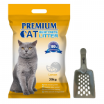 Premium Cat Clumping Bentonite Litter - LEMON kassiliiv 20L + tasuta liivak&uuml;hvel
