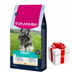 EUKANUBA T&auml;iskasvanud v&auml;ikestele t&otilde;ugudele kana 15 kg + &uuml;llatus teie koerale