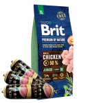 BRIT Premium By Nature Junior XL 15 kg + Hektor linnuliha pulgad 3x900 g