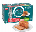 Purina One Adult Terrine kana ja l&otilde;he 4x85 g m&auml;rgtoit kassidele