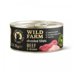 WILD FARM Fillets Beef&Chicken 70g - teraviljavaba m&auml;rja kassitoit, filee puljongis