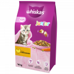WHISKAS Junior 14kg - kuivtoit kassidele kanaga