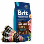 BRIT Premium By Nature Sensitive Lamb 15 kg + Hektor Poultry Bar 3x900 g
