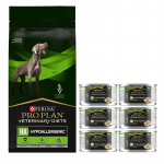 PURINA Veterinary PVD HA h&uuml;poallergeeniline koeratoit 11 kg + PURINA Veterinary 6x195 g