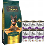 HEKTOR BALANCED T&auml;iskasvanud 15 kg + Dolina Noteci Premium j&auml;nes j&otilde;hvikatega 6x400 g