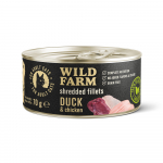 WILD FARM Fillets Duck&Chicken 70g - teraviljavaba m&auml;rja kassitoit, filee puljongis