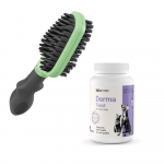 FURMINATOR Kahepoolne hari kutsikatele ja kassipoegadele + Lab-v Derma Twist &ndash; naha, karvkatte ja kaitsekihi toetamine koertele ja kassidele 60 roll-on kapslit