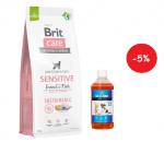 BRIT CARE Sustainable Sensitive Insect & Fish 12kg + LAB V l&otilde;he&otilde;li koertele ja kassidele 500ml