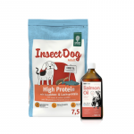 GREEN PETFOOD InsectDog k&otilde;rge valgusisaldusega 7,5 kg + Lab-V 100% l&otilde;he&otilde;li igas vanuses koertele ja kassidele 500 ml k&uuml;lmpressitud