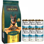 HEKTOR BALANCED T&auml;iskasvanud 15 kg + Dolina Noteci Premium Forell 6x400 g
