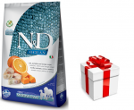FARMINA N&D Ocean canine COD, PUMPKIN & ORANGE ADULT MEDIUM & MAXI 12kg + STAIGMENA KUTSE KOERTELE