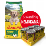 JOSERA YoungStar &ndash; teraviljavaba 12,5 kg + JOSERA Meatlovers Pure Multipack 6x400 g TASUTA!!