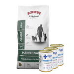 ARION Maintenance Chicken Adult Giant 12 kg ENZO VET H&uuml;poallergeeniline toit j&auml;nesega koertele 3x400 g